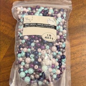 Bead Landing Craft Beads - Purple, Blue, White Mix